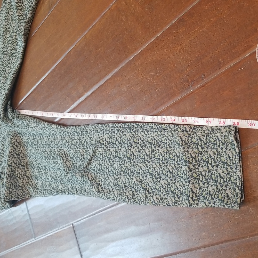 Cabi Womens Ditsy Olive Green Stretch Skinny Jean's Size 4 - Picture 5 of 13